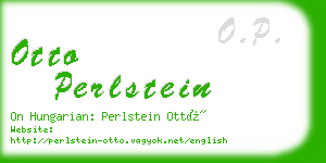 otto perlstein business card